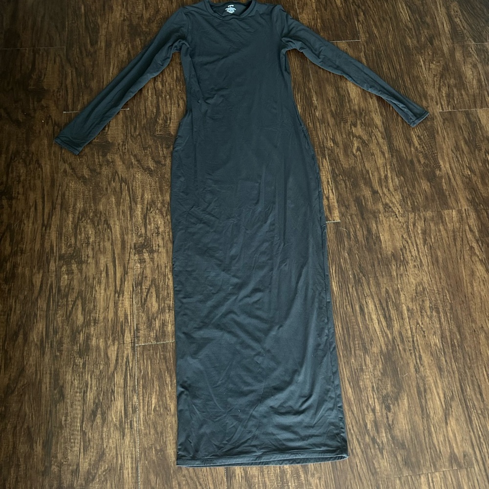 Skims long sleeve mock neck dress